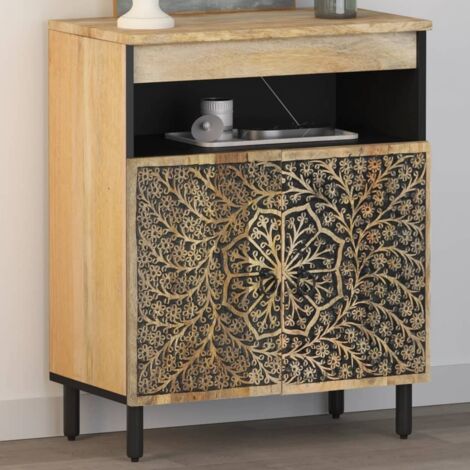 Armoire latérale 60x33x75 cm bois massif de manguier vidaXL