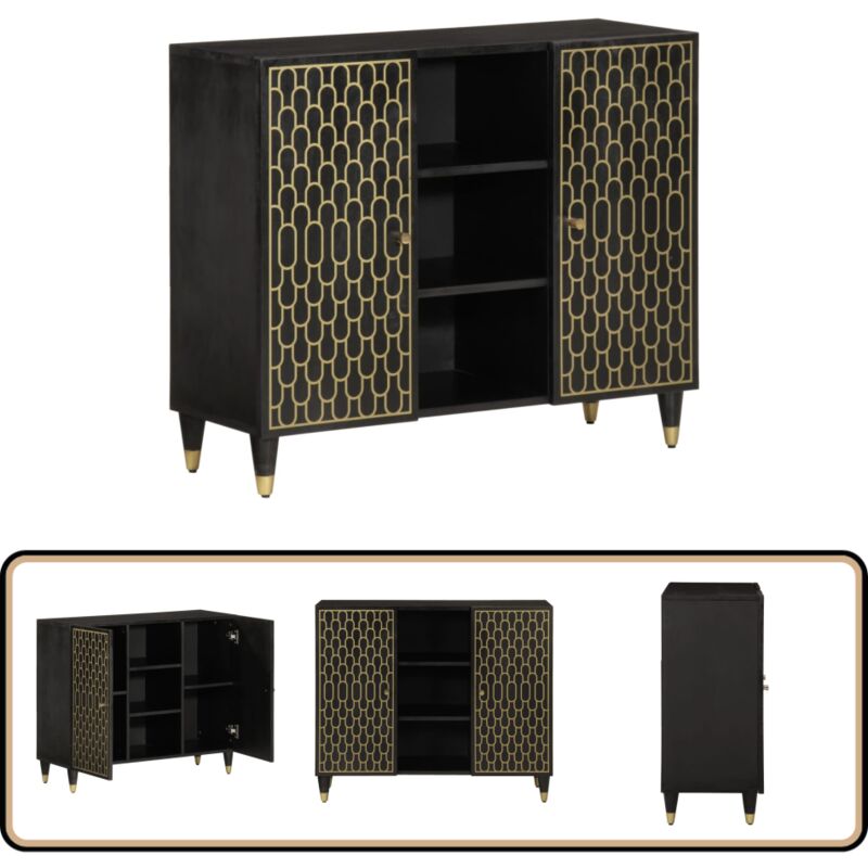 Vidaxl - Armoire latérale 90x33x75 cm bois massif de manguier - Meuble De Rangement - Buffet - Armoire Design - Mobilier Chambre - Commode