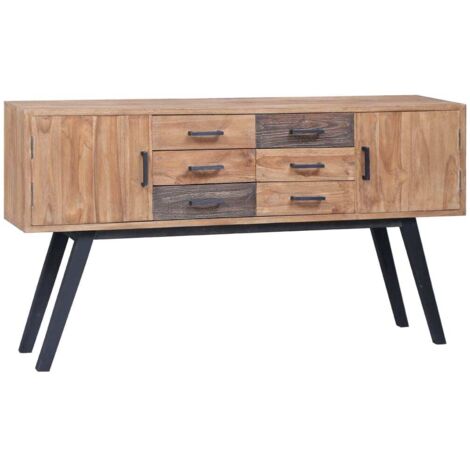 Armoire latérale  Armoire de rangement 140 x 30 x 75 cm Teck solide RTJEX106704