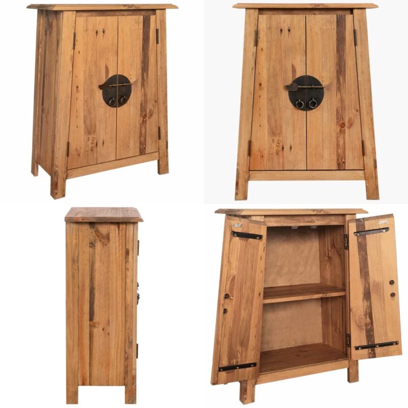 Vidaxl - Armoire latérale de salle de bain Pin massif 59x32x80 cm - Meuble De Salle De Bain - Armoire De Salle De Bain - Meuble En Bois - Armoire