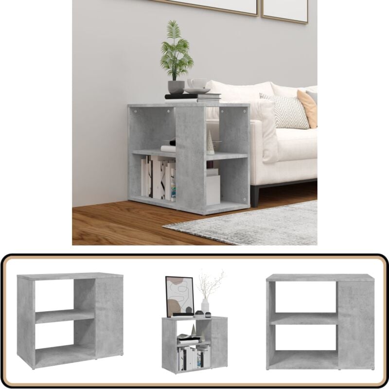 Vidaxl - Armoire latérale Gris béton 60x30x50 cm Aggloméré - Meuble De Rangement - Buffet - Meuble tv - Commode - Armoire Laterale