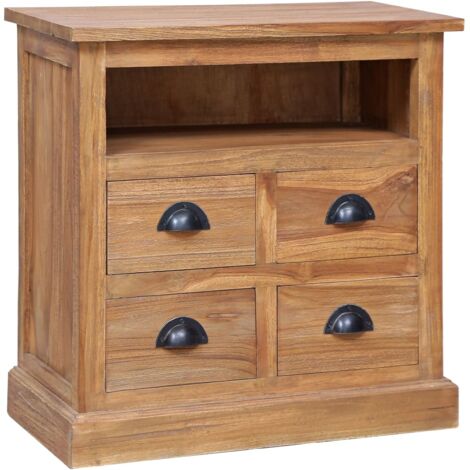 Armoire latérale  Meuble de Rangement Commode 60 x 30 x 60 cm Teck solide 56598