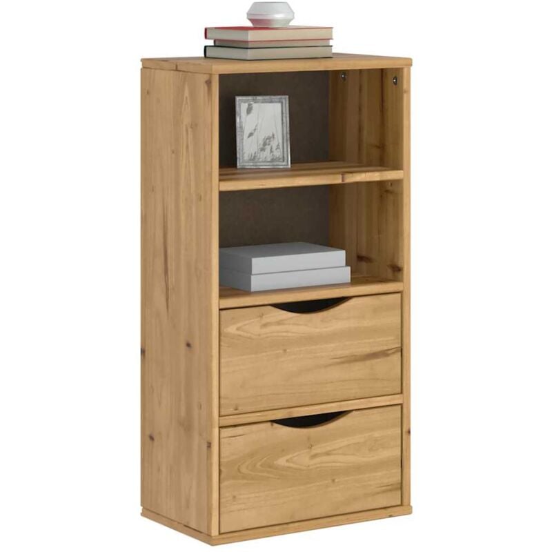 Armoire latérale avec tiroirs odda 40x24x79 cm bois massif pin - Vidaxl