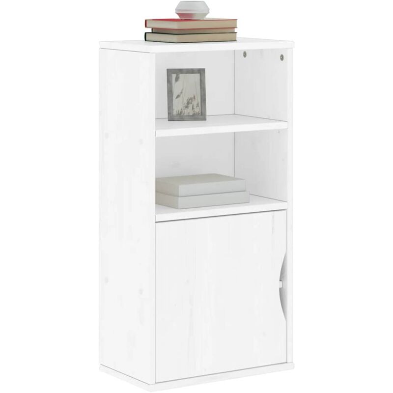 Armoire latérale odda blanc 40x24x79 cm bois massif pin Vidaxl