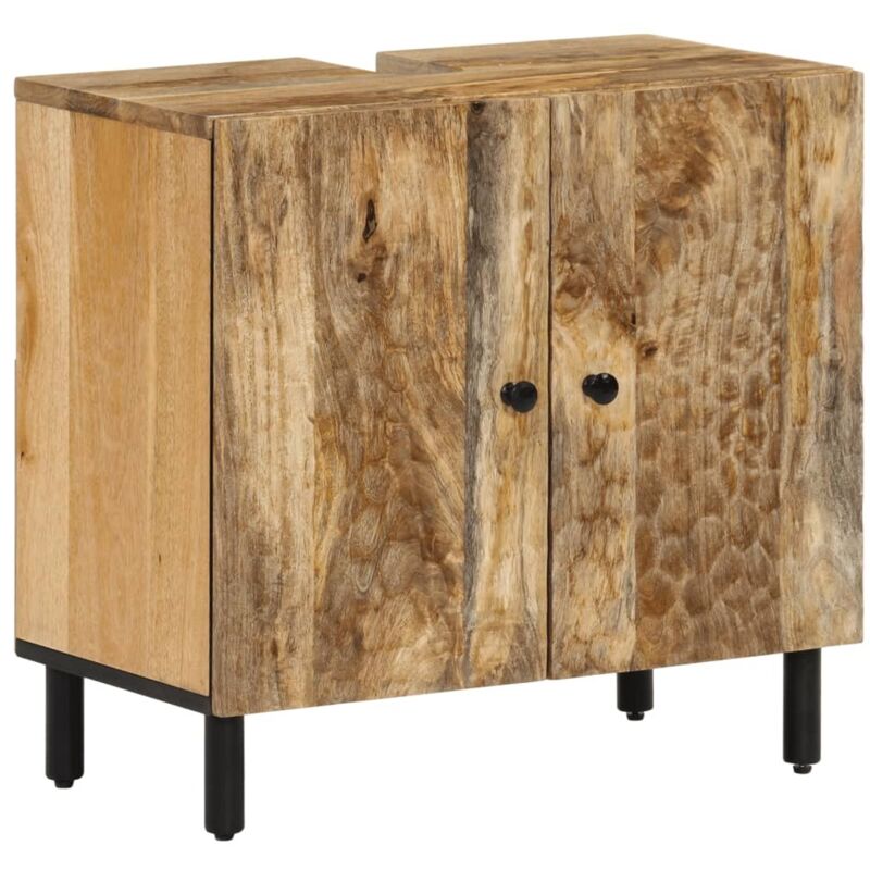 Vidaxl - Armoire lavabo de salle de bain bois massif de manguier