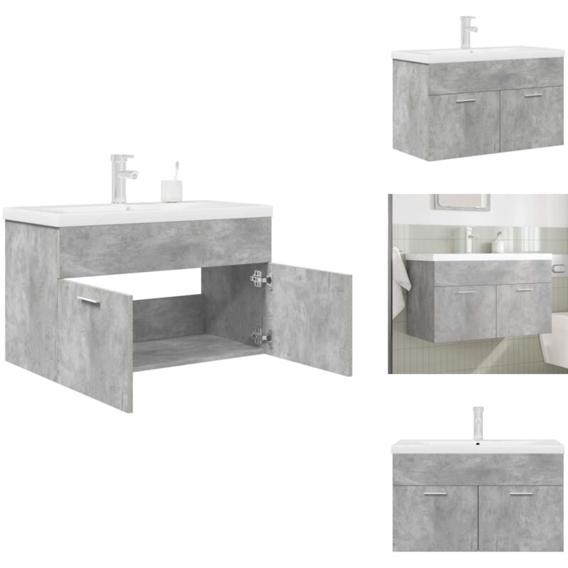 Armoire lavabo de salle de bain avec bassin intégré et robinet - Armoire Lavabo De Salle De Bain - Armoires Lavabo De Salle De Bain - Placard Lavabo