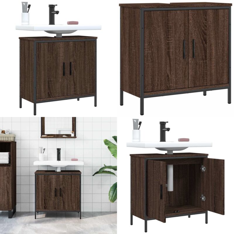 Vidaxl - Armoire lavabo de salle de bain chêne marron 60x30x60 cm - Meuble Lavabo - Armoire Salle De Bain - Meuble Rangement Salle De Bain - Placard