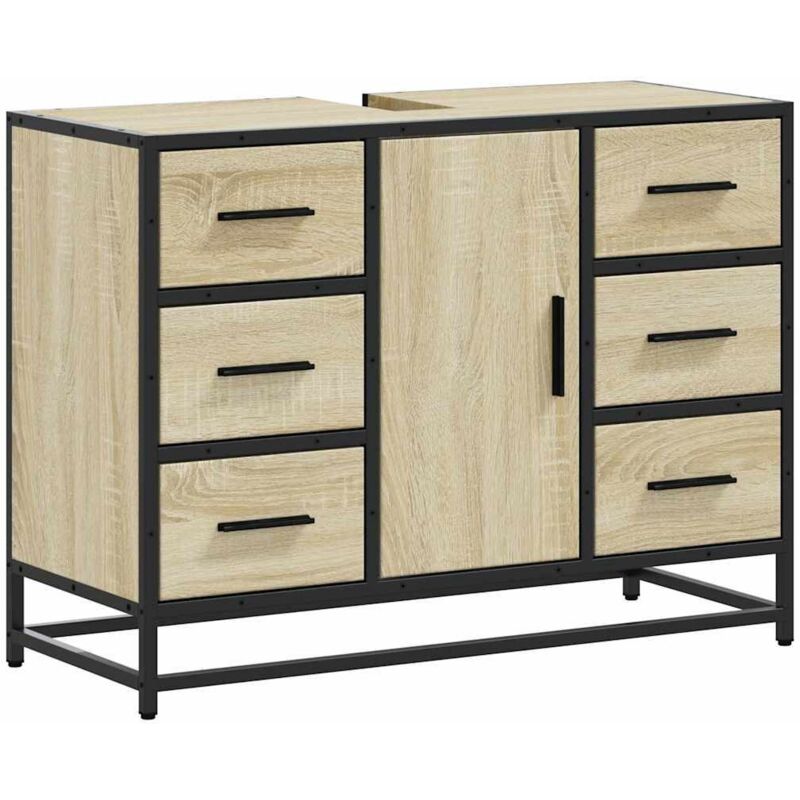 Vidaxl - Armoire lavabo de salle de bain chêne sonoma bois d'ingénierie