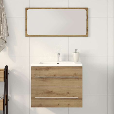 MAISON CHIC Armoire lavabo de salle de bain-Meuble vasque de salle de bain chêne artisanal bois ingénierie 976653