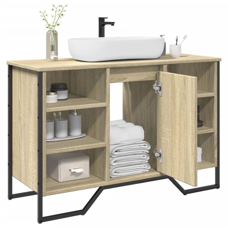 Vidaxl - Armoire lavabo de salle de bain chêne sonoma 91x35x60 cm