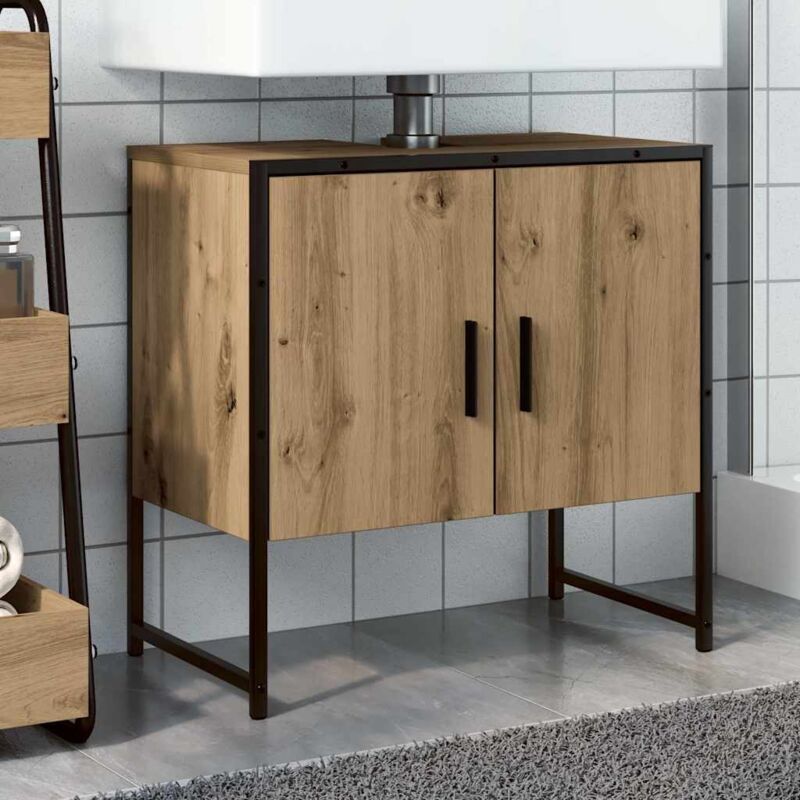 Vidaxl - Armoire lavabo de salle de bain chêne artisanal 60x33x60 cm