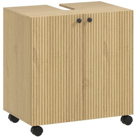 Armoire lavabo de salle de bain,étagère à 3 niveaux,jantes,bois