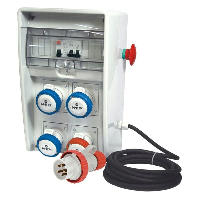 Armoire électrique Fanton U250 asc 9kW avec 4 prises cee et 2 protections 74319