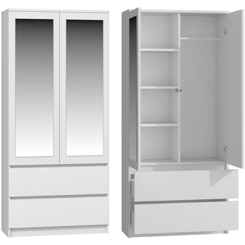 Armoire Malwa SS-90L, BLANC