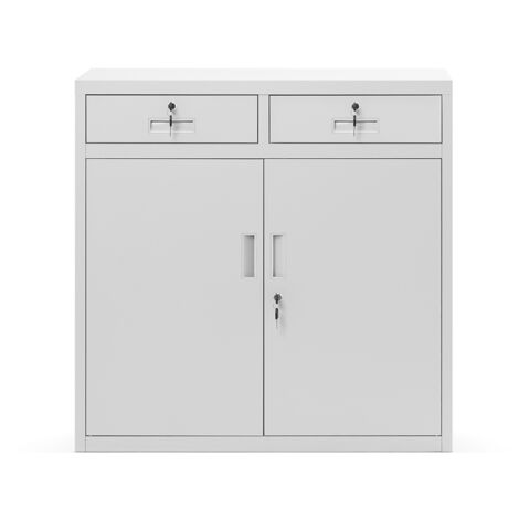 Armoire métallique avec tiroirs LENA, 900 x 900 x 400 mm, grise