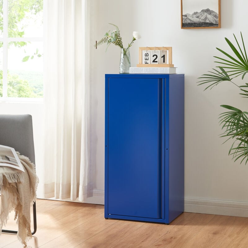 [en.casa] - Armoire métallique Burlöv acier 88 x 40 x 35 cm bleu