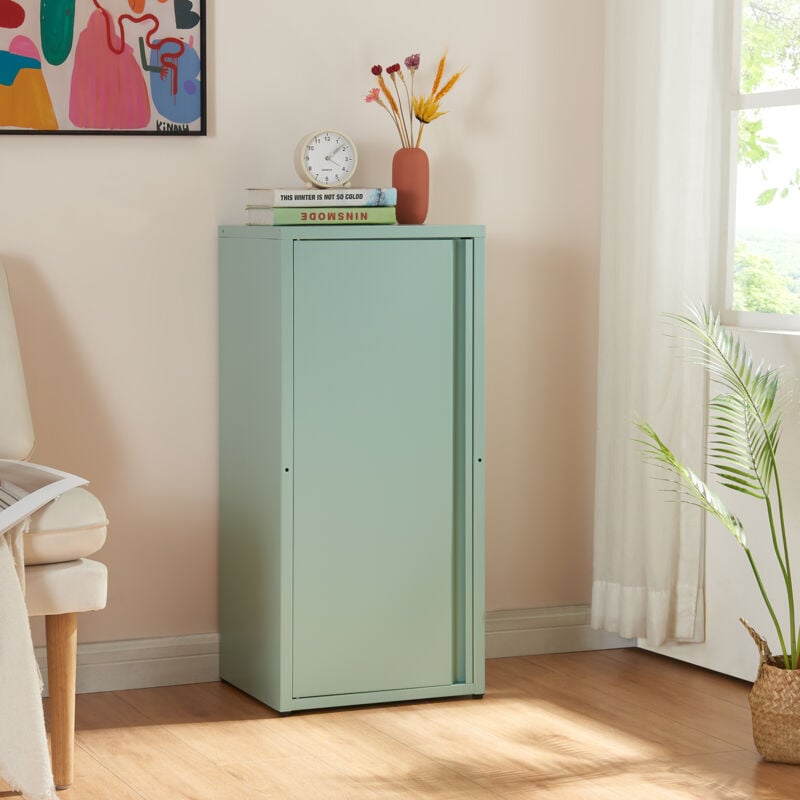 Armoire métallique Burlöv acier 88 x 40 x 35 cm vert menthe [en.casa]