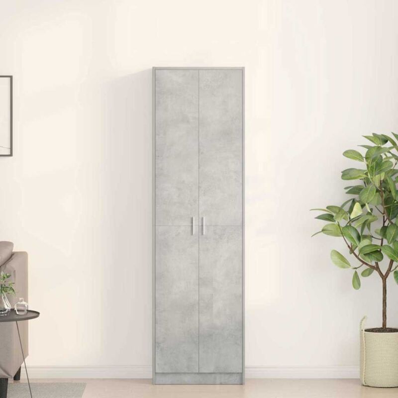 Armoire-Meuble de rangement Gris béton 55 x 25 x 189 cm Bois d'ingénierie 377999