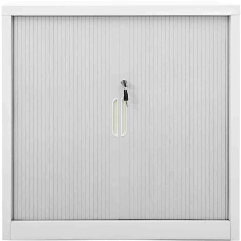 Armoire Meuble de rangement,Armoire à portes coulissantes Gris 90x40x90 cm Acier -63092