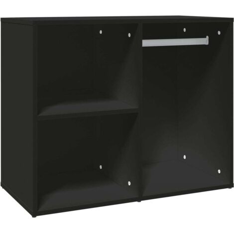 Armoire Meuble de rangement,Armoire de dressing noir 80x40x65 cm bois d'ingénierie -53536
