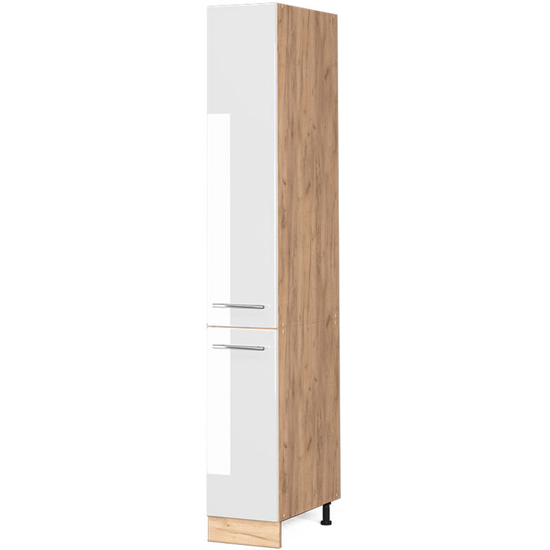 Vicco - Meuble haute de cuisine Fame-Line, Blanc Haute brillance, 30 cm