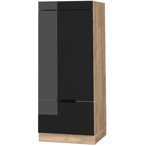 Armoire micro-ondes Fame-Line, Chêne noir brillant, 60cm, Vicco