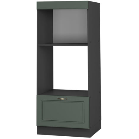 Vicco – Armoire micro-ondes 60 cm – Vert Or Campagne – Panneau de particules 16 mm – Finition résine mélamine – Poids 44,23 kg