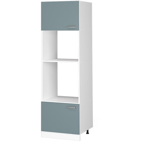 Armoire micro-ondes R-Line, Bleu-gris, 60cm, Vicco