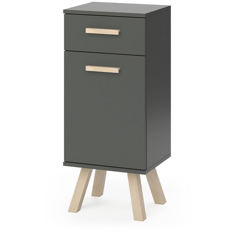 Armoire midi „Hans anthracite/Bois Vicco