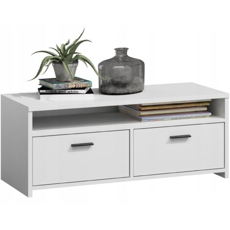 Armoire MILI - Panneau stratifié - 100cm x 44cm x 45cm - Blanc
