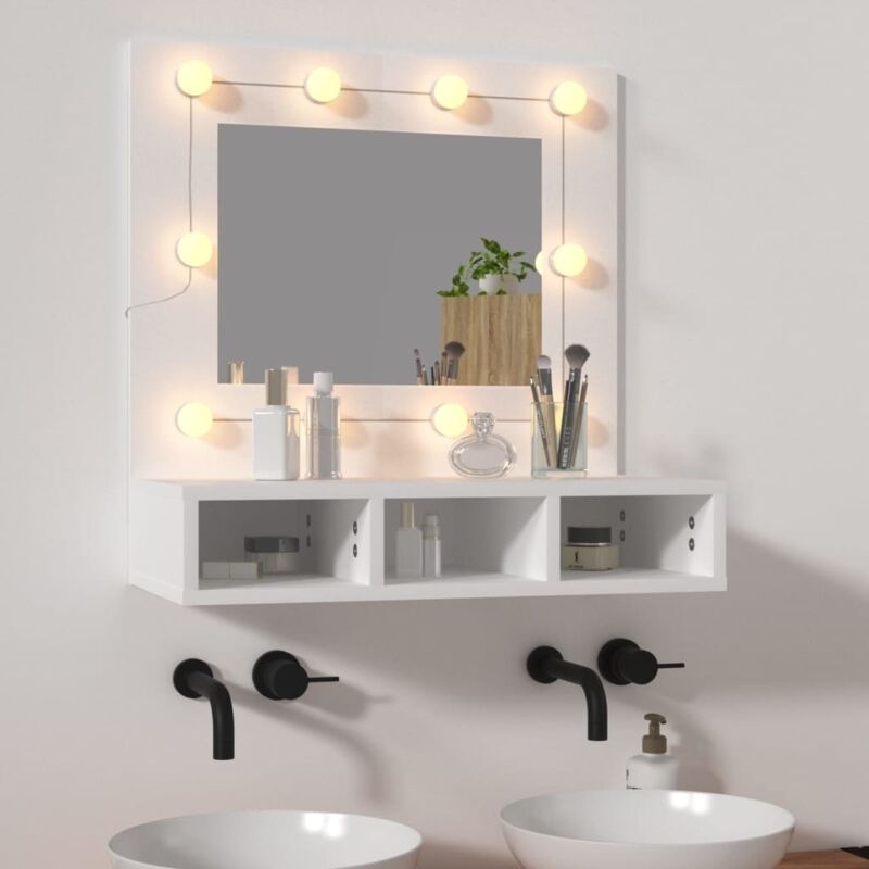 Vidaxl - Armoire à miroir avec led Blanc 60x31,5x62 cm