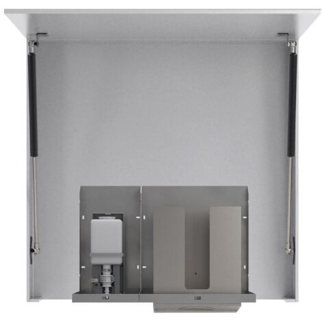 Armoire miroir ESSENTIA 700 mm avec distributeur automatique de savon et distributeur de serviettes de papier