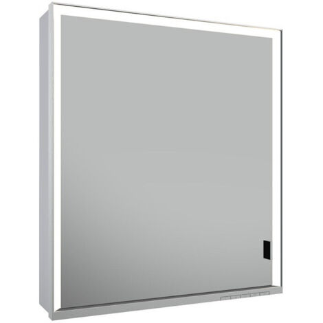 Armoire miroir ROYAL LUMOS 650 x 735 x 165 mm charnière à gauche, anodisé argenté KEUCO