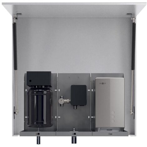 Armoire miroir VELOX 900 mm avec distributeur automatique de savon, robinet et séchoir à main