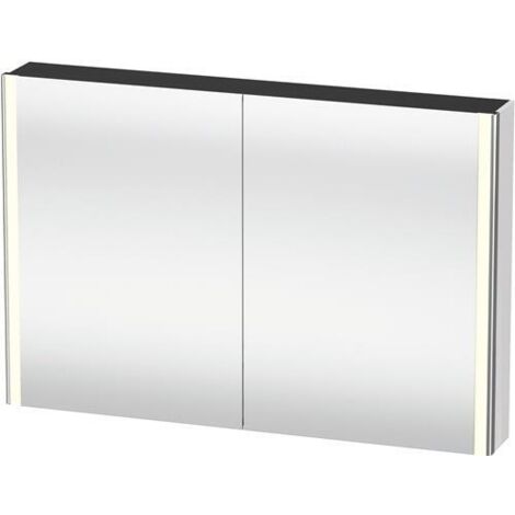 Armoire miroir XSQUARE 1200x800x156mm, 27 W blanc brillant