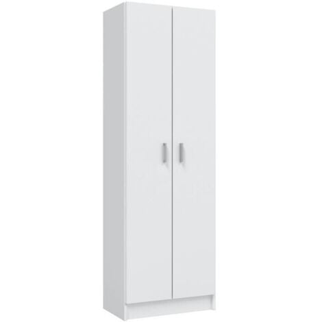 HABITDESIGN Multi-usage 2 Portes - Blanc 37x180h cm