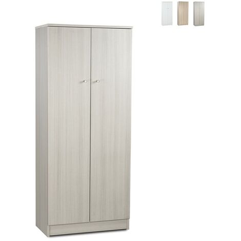 Meuble polyvalent 2 portes 3 étagères entrée salon Kadir