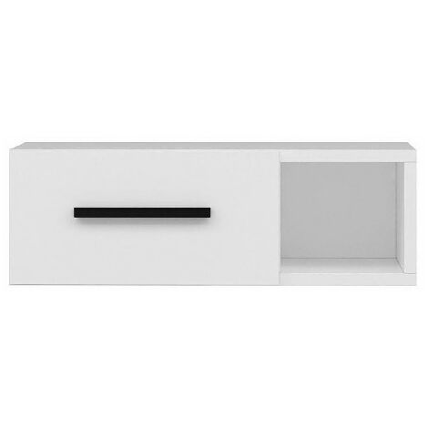 Armoire multifonctionnelle Moderne - Dante - Économiseur d'espace - avec étagères - pour l'entrée, le salon - Blanc en Panneau d'aggloméré, 60 x 35 x 20 cm