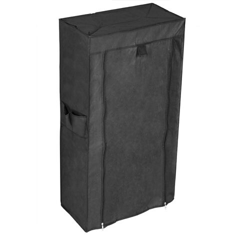 Armoire Multifonctionnelle Portable en Tissu 7 Étagères Noir