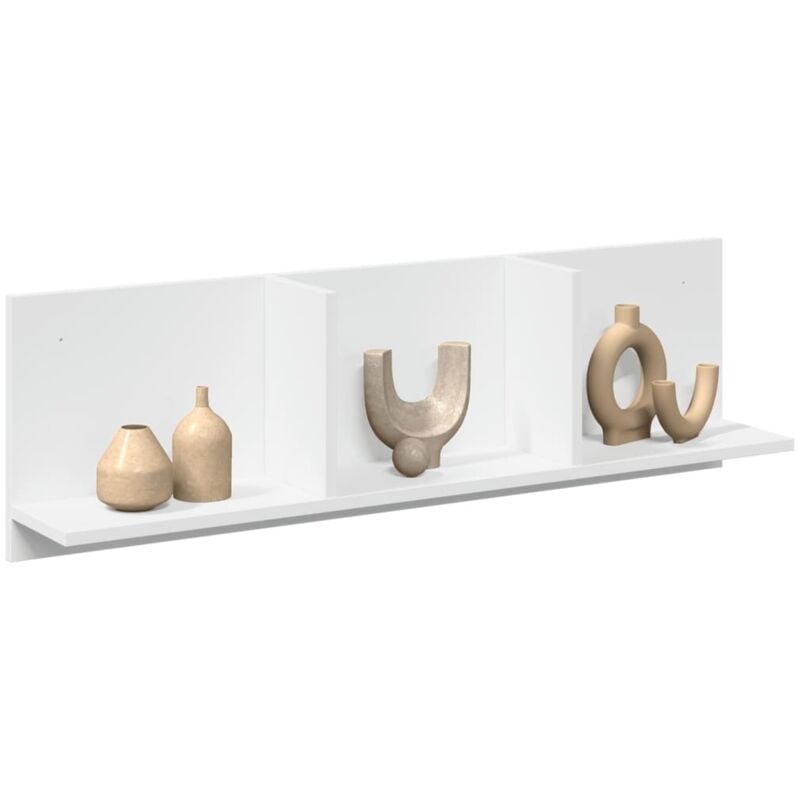 vidaXL Armoire murale 100x16,5x30 cm blanc bois d'ingénierie