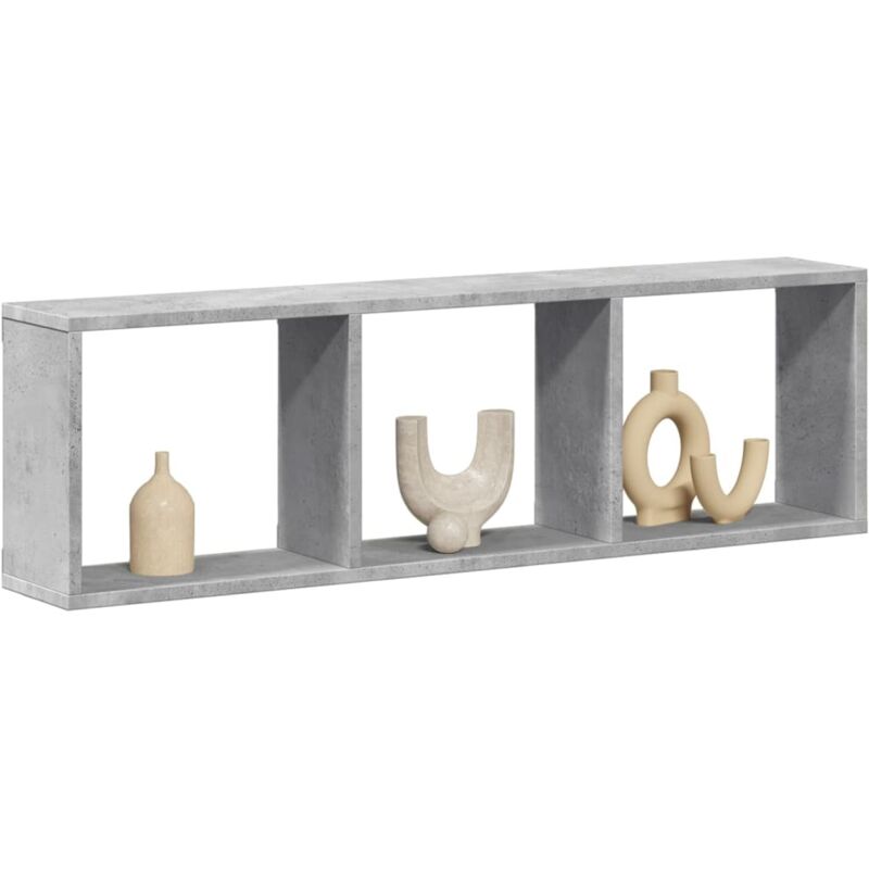 Vidaxl - Armoire murale 100x16x30 cm gris béton bois d'ingénierie
