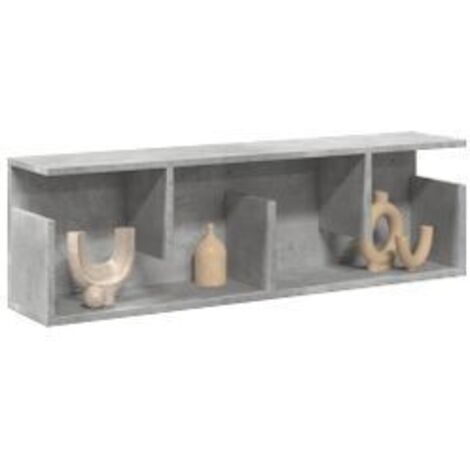 Armoire murale 100x20x30 gris béton bois d'ingénierie