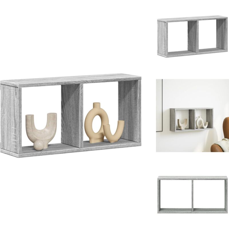 Armoire murale 60x16x30 cm sonoma gris bois d'ingénierie - Armoire Murale - Armoires Murales - Armoire Murale Flottante - Meuble tv Mural