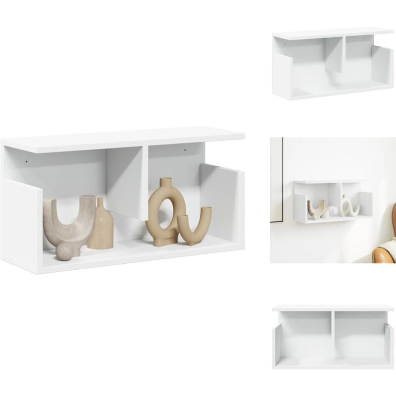 Armoire murale 60x20x30 cm blanc bois d'ingénierie - Armoire Murale - Armoires Murales - Armoire Murale Flottante - Meuble tv Mural