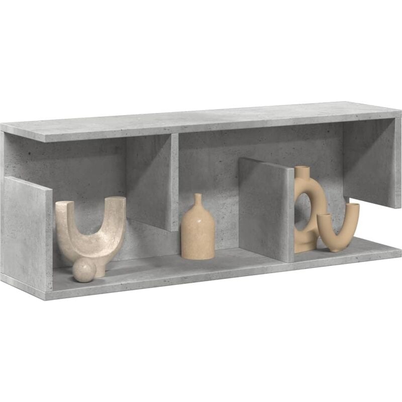 Vidaxl - Armoire murale 80x20x30 cm gris béton bois d'ingénierie
