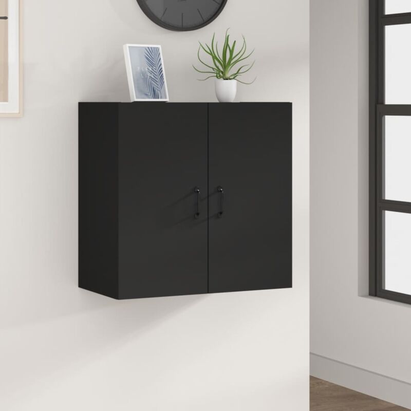 Vidaxl - Armoire murale Noir 60x31x60 cm Bois d'ingénierie