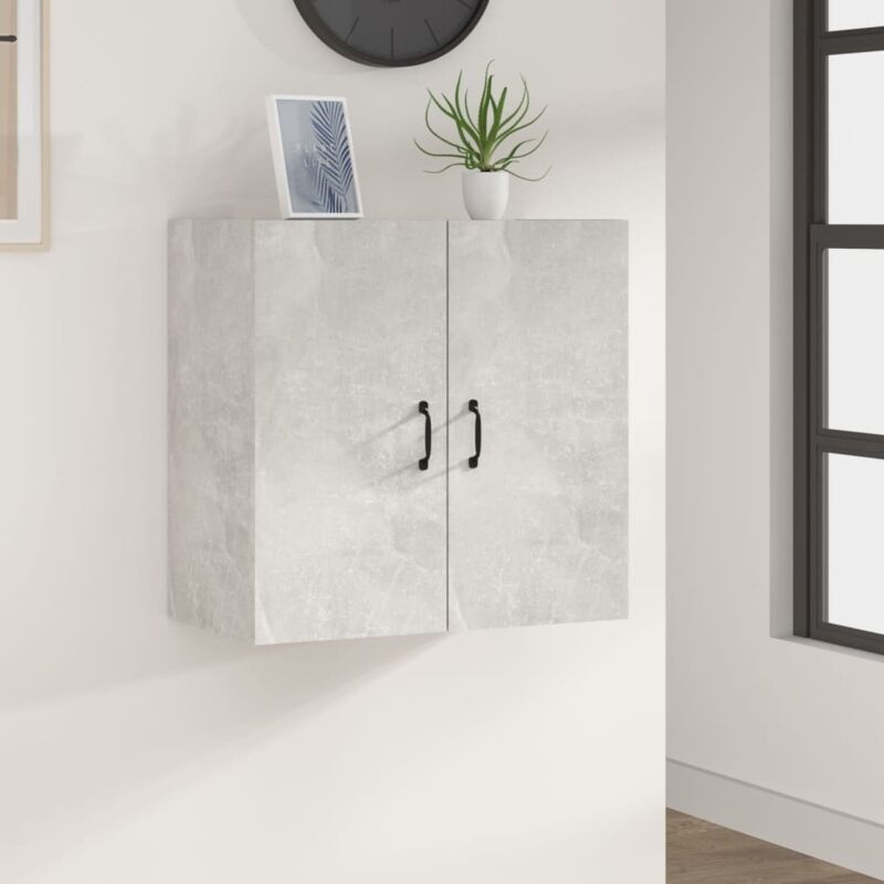 Vidaxl Armadietto A Muro Grigio Cemento 60x31x60 Cm Legno
