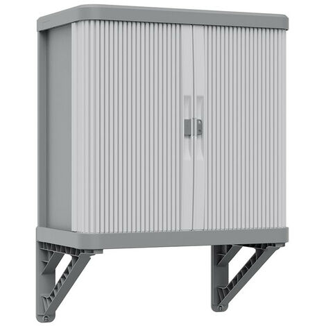 Armoire murale 85x59cm – Rangement vertical compact en polypropylène – Installation murale rapide – Idéale pour garages et ateliers – Terry