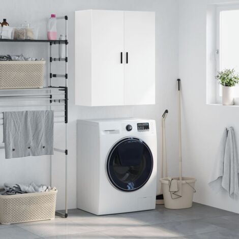 Armoire murale  Armoire murale de salle de bain  Meuble de rangement blanc 69,5x34x90 cm 66977