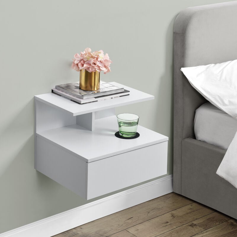Tagère murale Amberg 40 x 35 x 31 cm Blanc [en.casa]